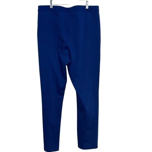 Liz Claiborne Womens Blue Straight-Leg Trousers Size 14 Polyester/Rayon - Picture 6 of 9